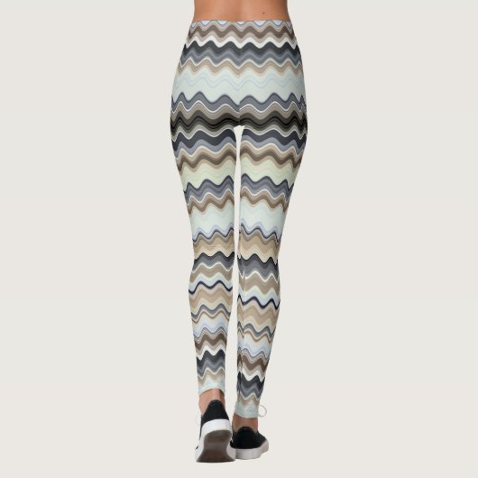 Wavy Line Pattern Leggings (Achterkant)