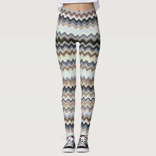 Wavy Line Pattern Leggings (Voorkant)