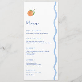 Wavy Line Schone Esthetische Zomer Trouwdouche Menu