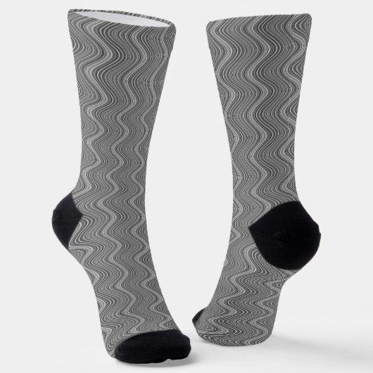 Wavy Lined Pattern Sokken (Gebogen)