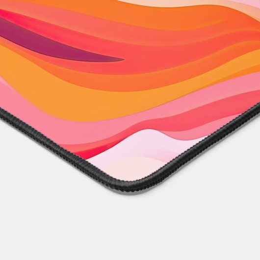 Wavy Lines Abstract Pattern Pink Retro Bureaumat (Hoek)