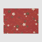 Wavy lines, adorned with black & white flowers tissuepapier (Voorkant)