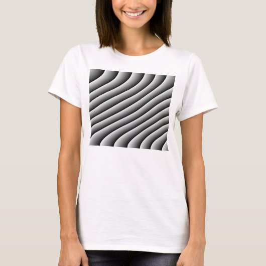 Wavy Lines Dames T Shirt (Voorkant)