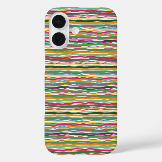 Wavy Lines Earth Tone Hippie All Over Print Case-Mate iPhone Case (Achterkant)