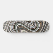 Wavy Lines in Light Brown/Beige/Turquoise Blue Skateboard (Horizontaal)