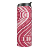 Wavy Lines in rood en wit - COOL Thermosbeker (Gedraaid links)