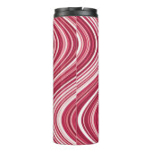 Wavy Lines in rood en wit - COOL Thermosbeker (Achterkant)