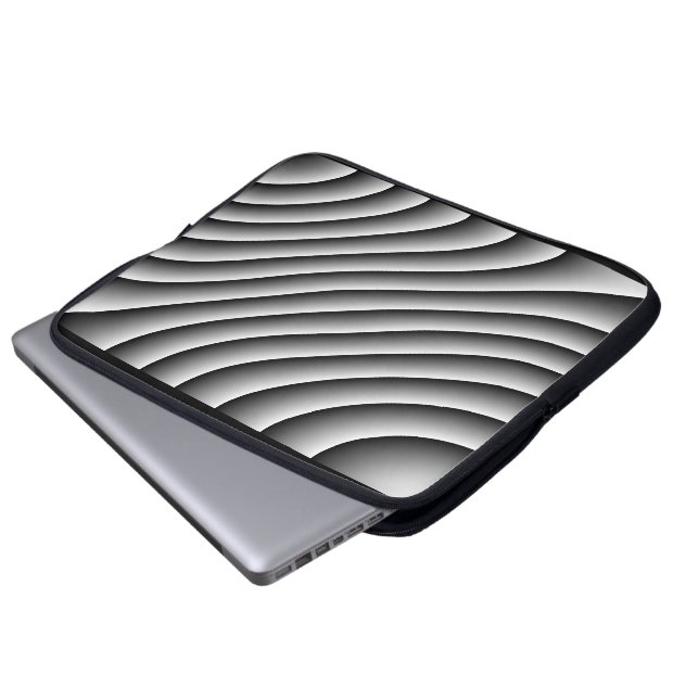  Wavy Lines Laptop Bag Sleeve (Voorkant onderkant)