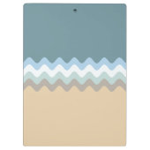 Wavy Lines - Light Brown/Sand/Beige/Turquoise/Blue Klembord (Achterkant)