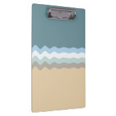 Wavy Lines - Light Brown/Sand/Beige/Turquoise/Blue Klembord (Rechts)