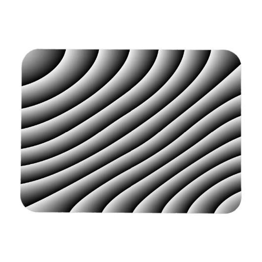 Wavy Lines Magnet Magneet (Horizontaal)