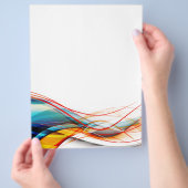 Wavy Lines Modern Science and Technology Custom Flyer (Hand)