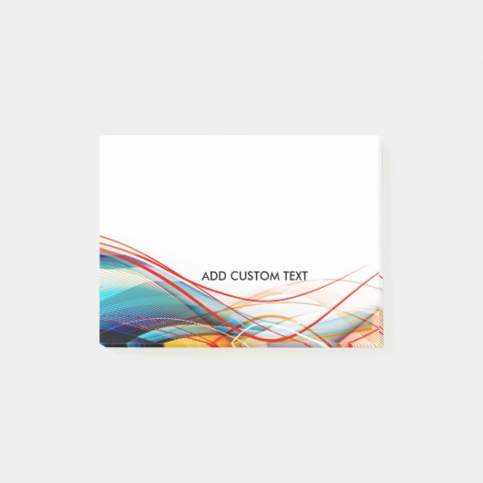 Wavy Lines Modern Science and Technology Custom Post-it® Notes (Voorkant)