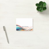Wavy Lines Modern Science and Technology Custom Post-it® Notes (Kantoor)