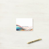 Wavy Lines Modern Science and Technology Custom Post-it® Notes (Op bureau)