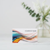 Wavy Lines Modern Science and Technology Visitekaartje (Staand voorkant)