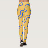 Wavy Lines Naadloze Patroon Leggings | oceaangolf (Achterkant)