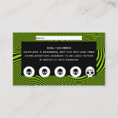 Wavy Lines & Skull Modern Loyalty Visitekaartje (Achterkant)