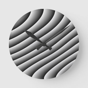  Wavy Lines Wall Clock Ronde Klok