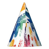 Wavy Liquid: moderne Abstracte Waterverf. Feesthoedjes (Achterkant)