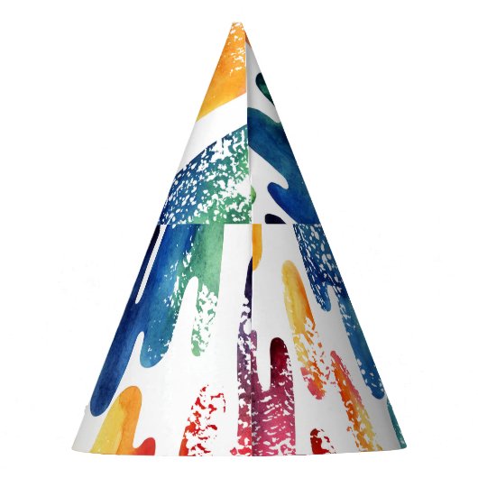 Wavy Liquid: moderne Abstracte Waterverf. Feesthoedjes (Achterkant)