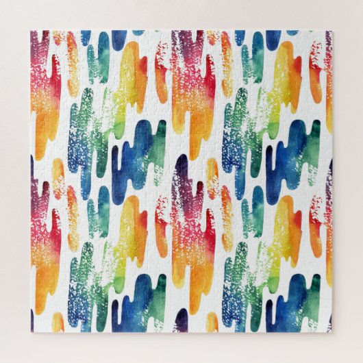 Wavy Liquid: moderne Abstracte Waterverf. Legpuzzel (Verticaal)
