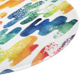 Wavy Liquid: moderne Abstracte Waterverf. Snijplank (Hoek)