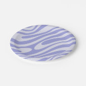Wavy Loops Retro Abstract Pattern Light Paars Papieren Bordje (Gekanteld)