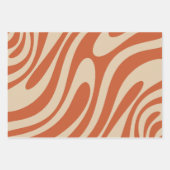 Wavy Loops Retro Boho Abstract Patroon Inpakpapier Vel (Voorkant 2)