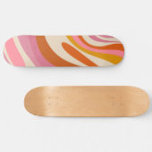 Wavy Loops trendy grillig Abstract patroon Persoonlijk Skateboard (Horizontaal)