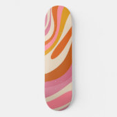 Wavy Loops trendy grillig Abstract patroon Persoonlijk Skateboard (Voorkant)