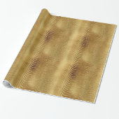 Wavy Luxury Gold Glitter Curves Cadeaupapier (Uitgerold)