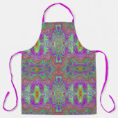 Wavy Magenta, Red en Green Trippy Pattern Schort (Voorkant)