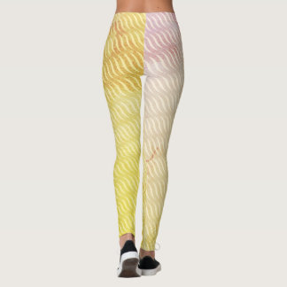 Wavy Magical Dirt GreenLeaf Lines Naadloos Patroon Leggings