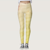 Wavy Magical Dirt GreenLeaf Lines Naadloos Patroon Leggings (Voorkant)