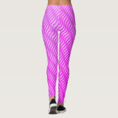 Wavy Magisch Paarse doolhof lijnen naadloos patroo Leggings (Achterkant)