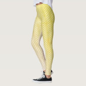 Wavy Magisch stof GreenLeaf Lines Naadloos patroon Leggings (Links)