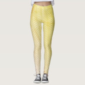 Wavy Magisch stof GreenLeaf Lines Naadloos patroon Leggings (Voorkant)