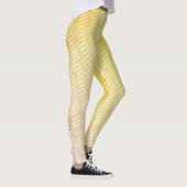 Wavy Magisch stof GreenLeaf Lines Naadloos patroon Leggings (Rechts)
