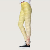 Wavy Magisch Zand GreenLeaf Lines Naadloos Patroon Leggings (Links)