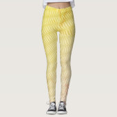 Wavy Magisch Zand GreenLeaf Lines Naadloos Patroon Leggings (Voorkant)
