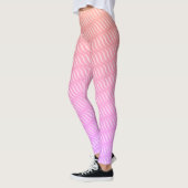 Wavy magische twee-tonige kleurlijnen naadloos pat leggings (Links)