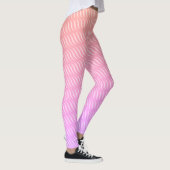 Wavy magische twee-tonige kleurlijnen naadloos pat leggings (Rechts)