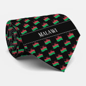 Wavy Malawi-vlagpatroon Stropdas (Opgerold)