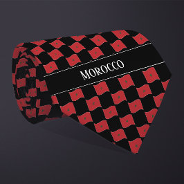 Wavy Marokko Vlag Patroon Stropdas