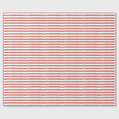 Wavy Modern minimaal rood en wit streeppatroon Cadeaupapier (Vlak)