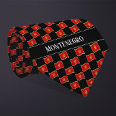 Wavy Montenegro Vlag Patroon Stropdas