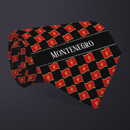 Wavy Montenegro Vlag Patroon Stropdas