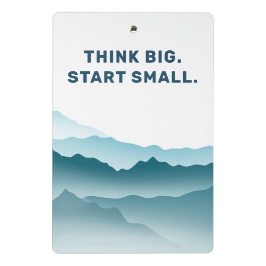 Wavy Mountains Inspirerend Quote gepersonaliseerd Mini Klembord (Achterkant)