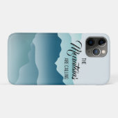 Wavy Mountains noemen blauwe gradiënt Case-Mate iPhone Case (Achterkant (horizontaal))